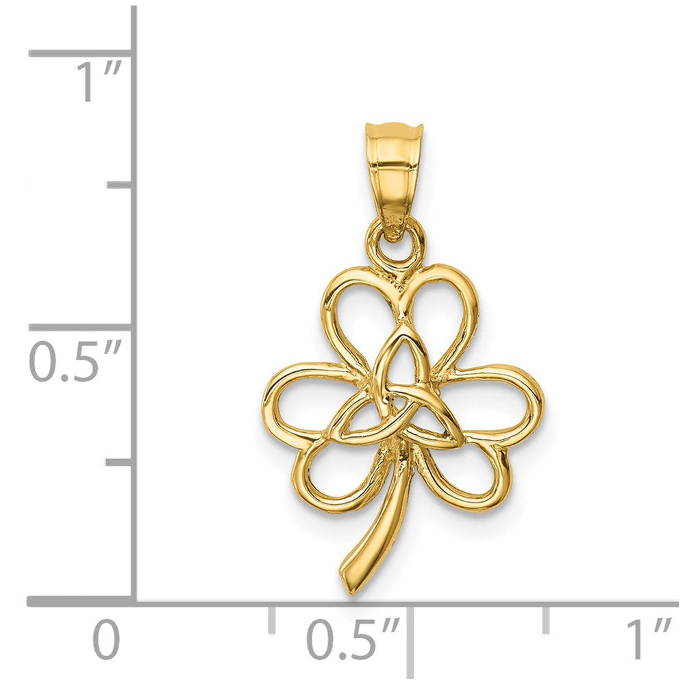 Charlie & Co Jewelry | 14k Polished Trinity Clover Pendant - Model D4572
