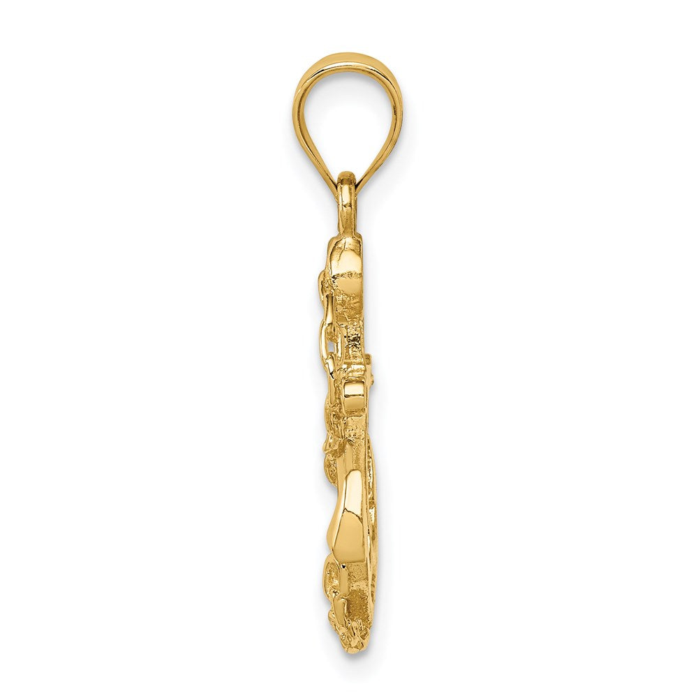 Charlie & Co Jewelry | 14k Polished Anchor & Chain Pendant - Model D4602