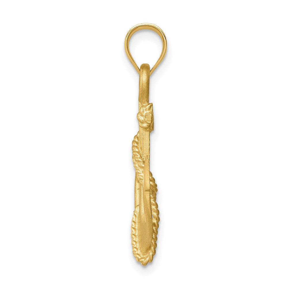 Charlie & Co Jewelry | 14k Brushed & Diamond-cut Anchor Pendant - Model D4603