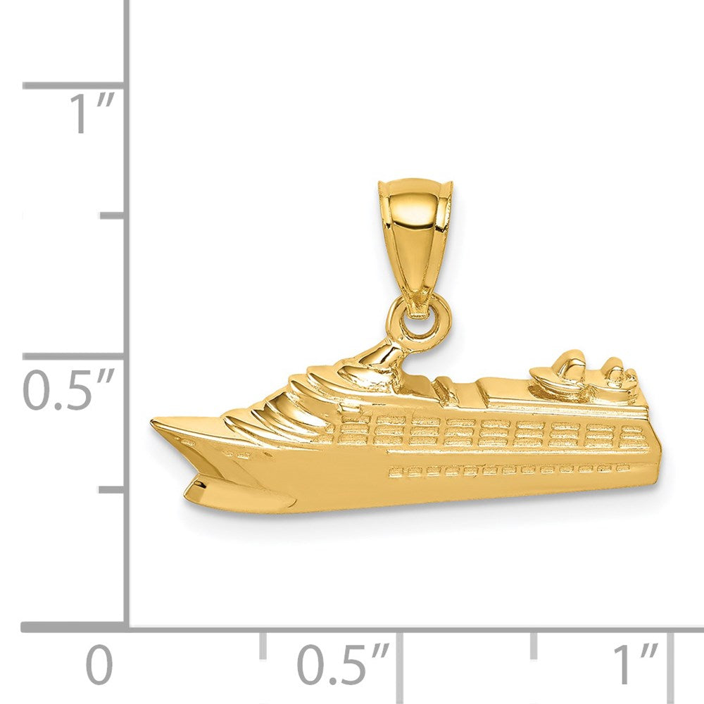 Charlie & Co Jewelry | 14k Polished Cruse Ship Pendant - Model D4606