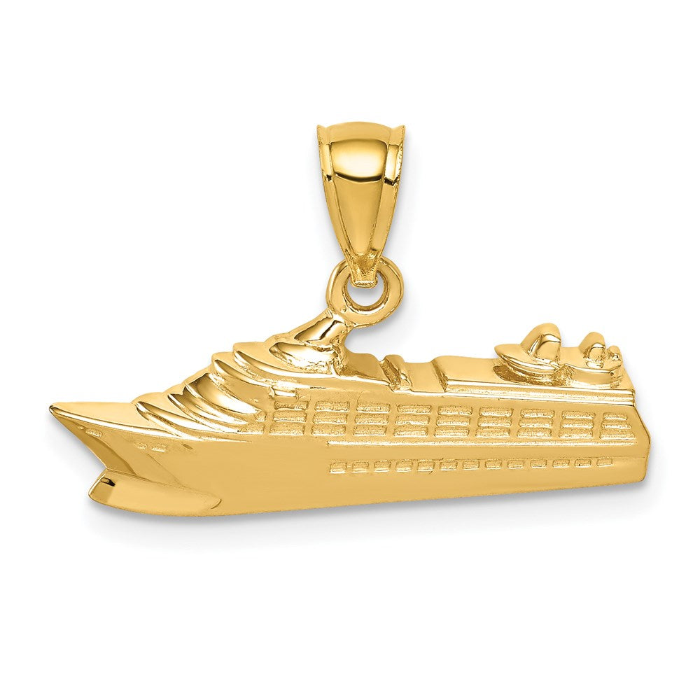 Charlie & Co Jewelry | 14k Polished Cruse Ship Pendant - Model D4606