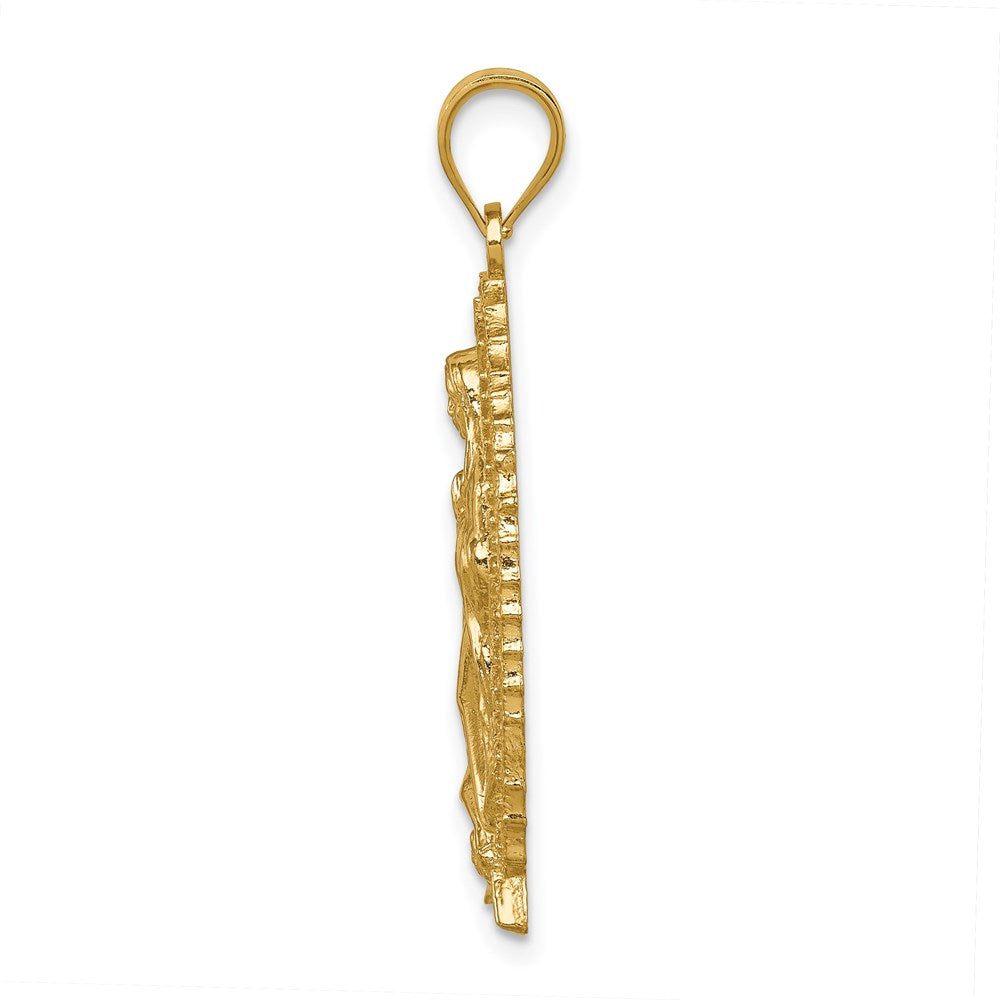 Charlie & Co Jewelry | 14k Polished & Textured Guadalupe Pendant - Model D4673
