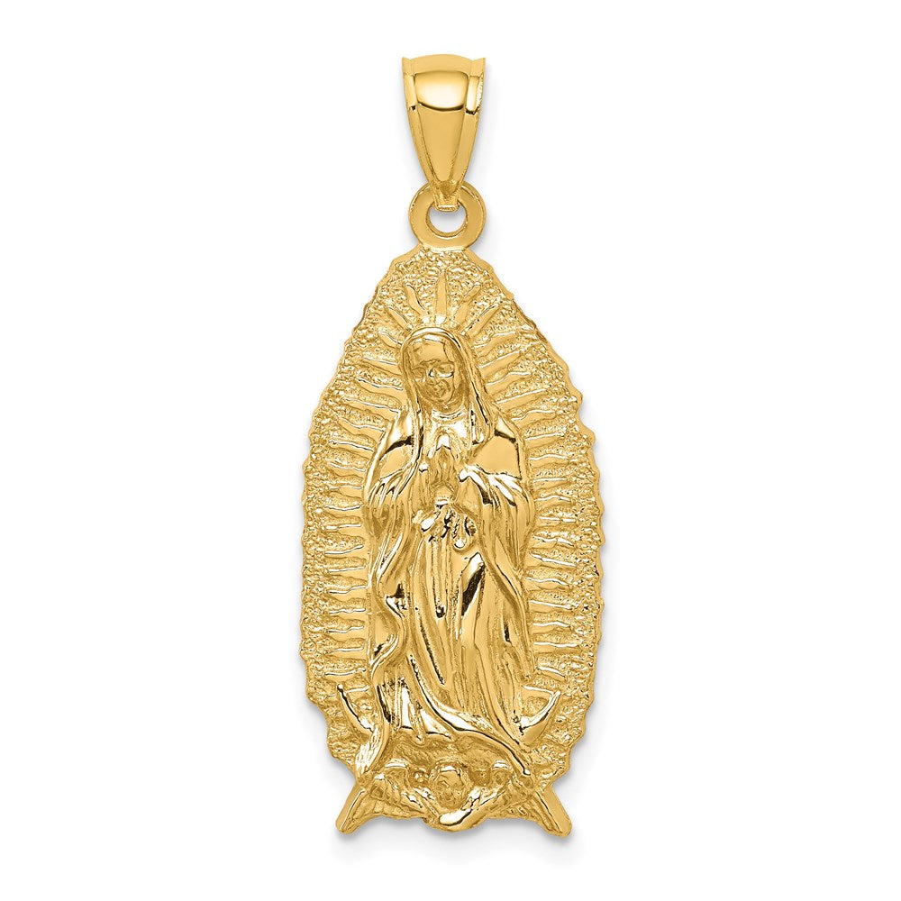 Charlie & Co Jewelry | 14k Polished & Textured Guadalupe Pendant - Model D4673