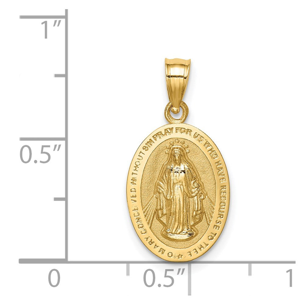 Charlie & Co Jewelry | 14k Polished Miraculous Medal Pendant - Model D4674