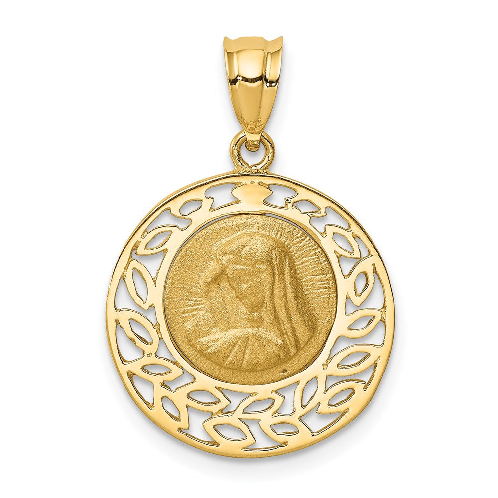 Charlie & Co Jewelry | 14k Brushed & Polished Virgin Mary Pendant - Model D4679