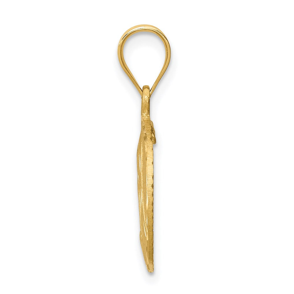 Charlie & Co Jewelry | 14k Brushed Diamond-cut Virgin Mary Pendant - Model D4682