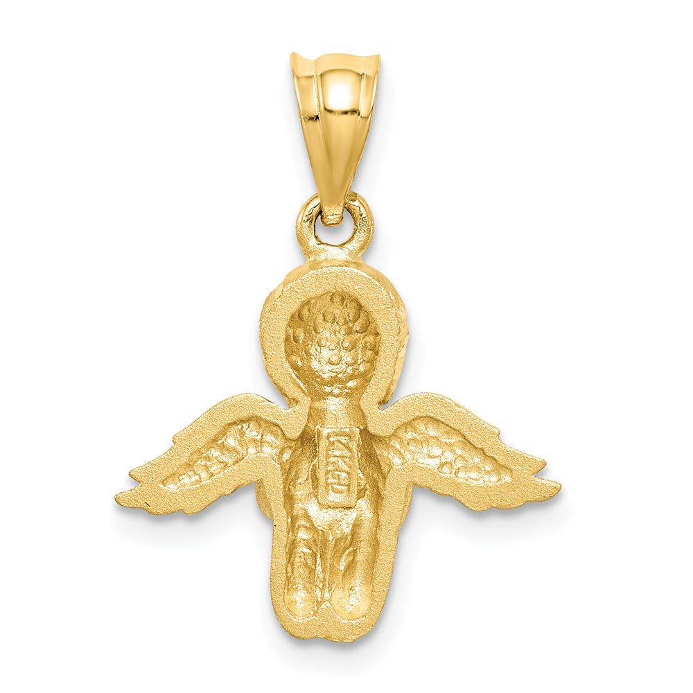 Charlie & Co Jewelry | 14k Brushed & Diamond-cut Angel Pendant - Model D4751