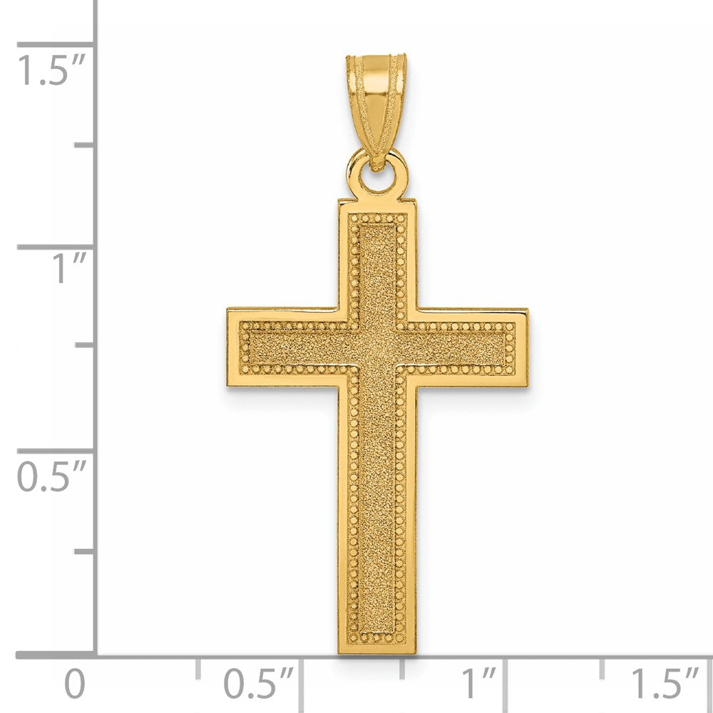 Charlie & Co Jewelry | 14k Large Satin Cross Pendant - Model D4753