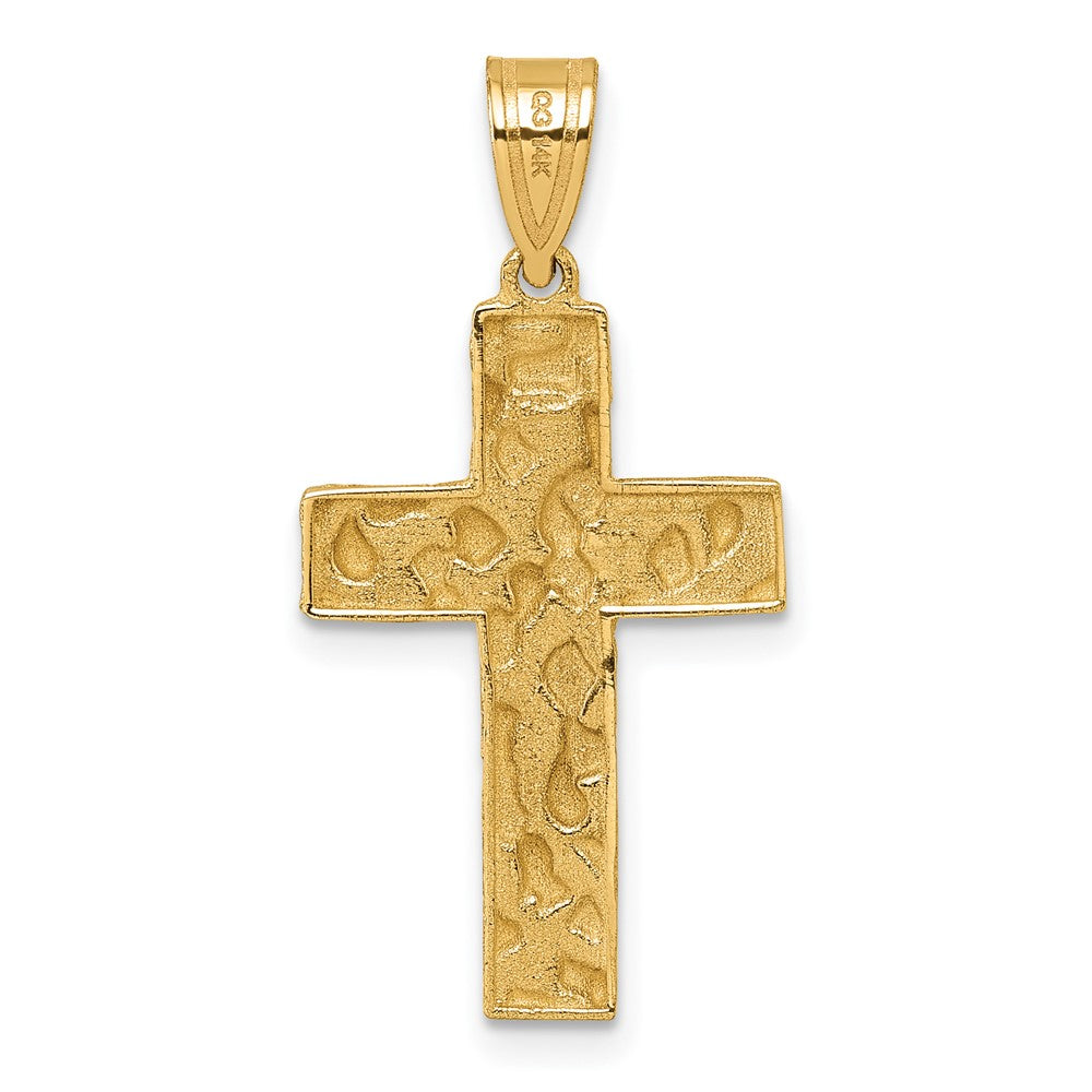 Charlie & Co Jewelry | 14k Polished/textured Nugget Style Cross Pendant - Model D4754