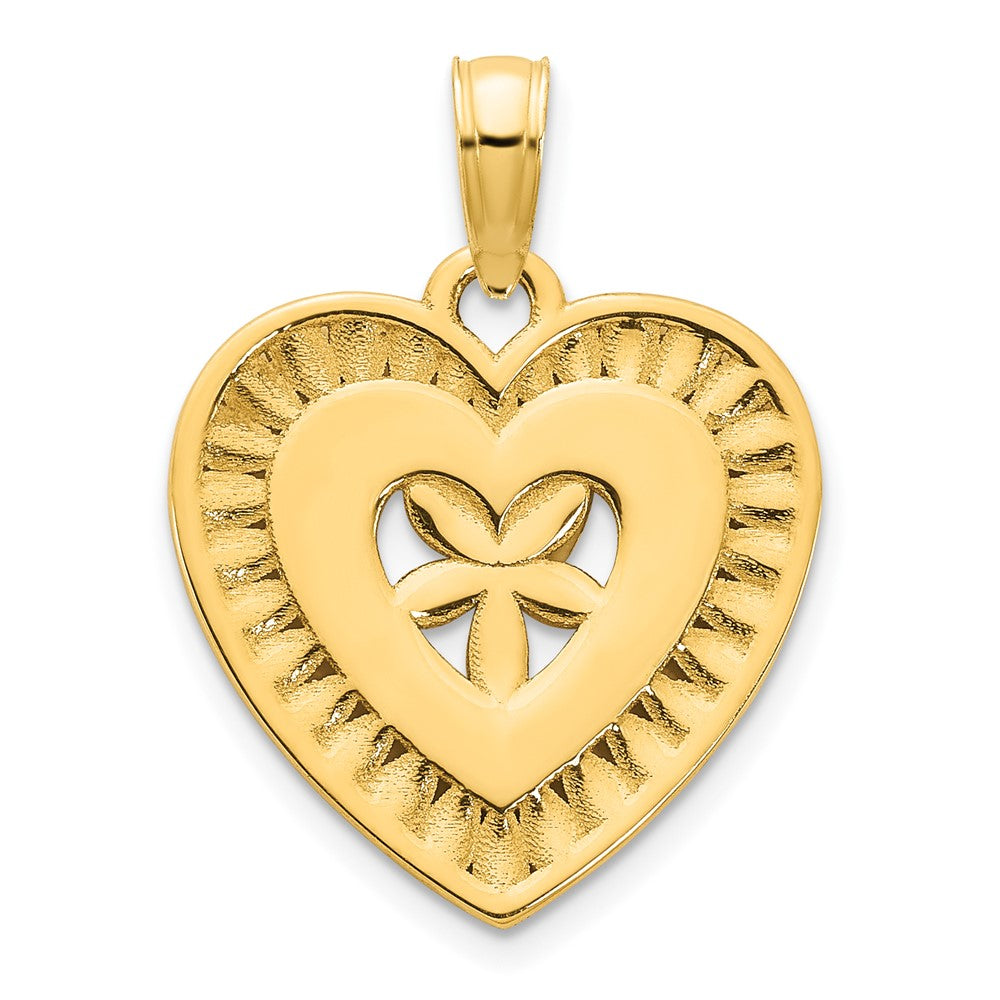 Charlie & Co Jewelry | 14ky Fancy Heart Pendant - Model D5004