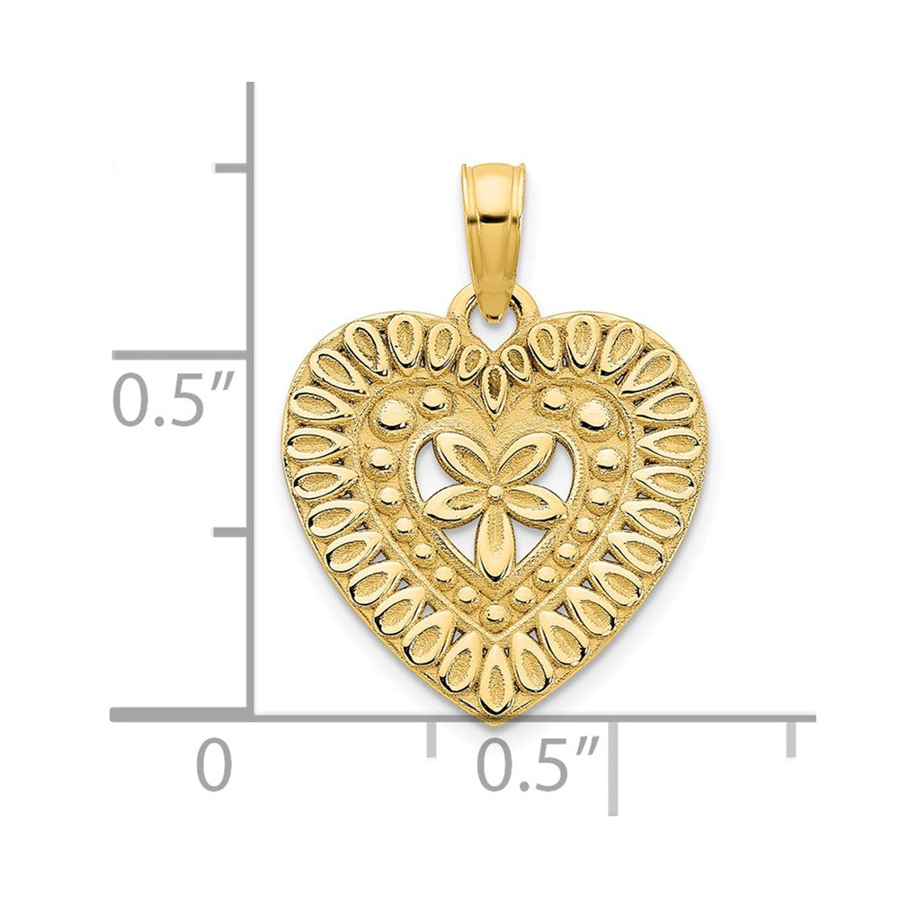 Charlie & Co Jewelry | 14ky Fancy Heart Pendant - Model D5004