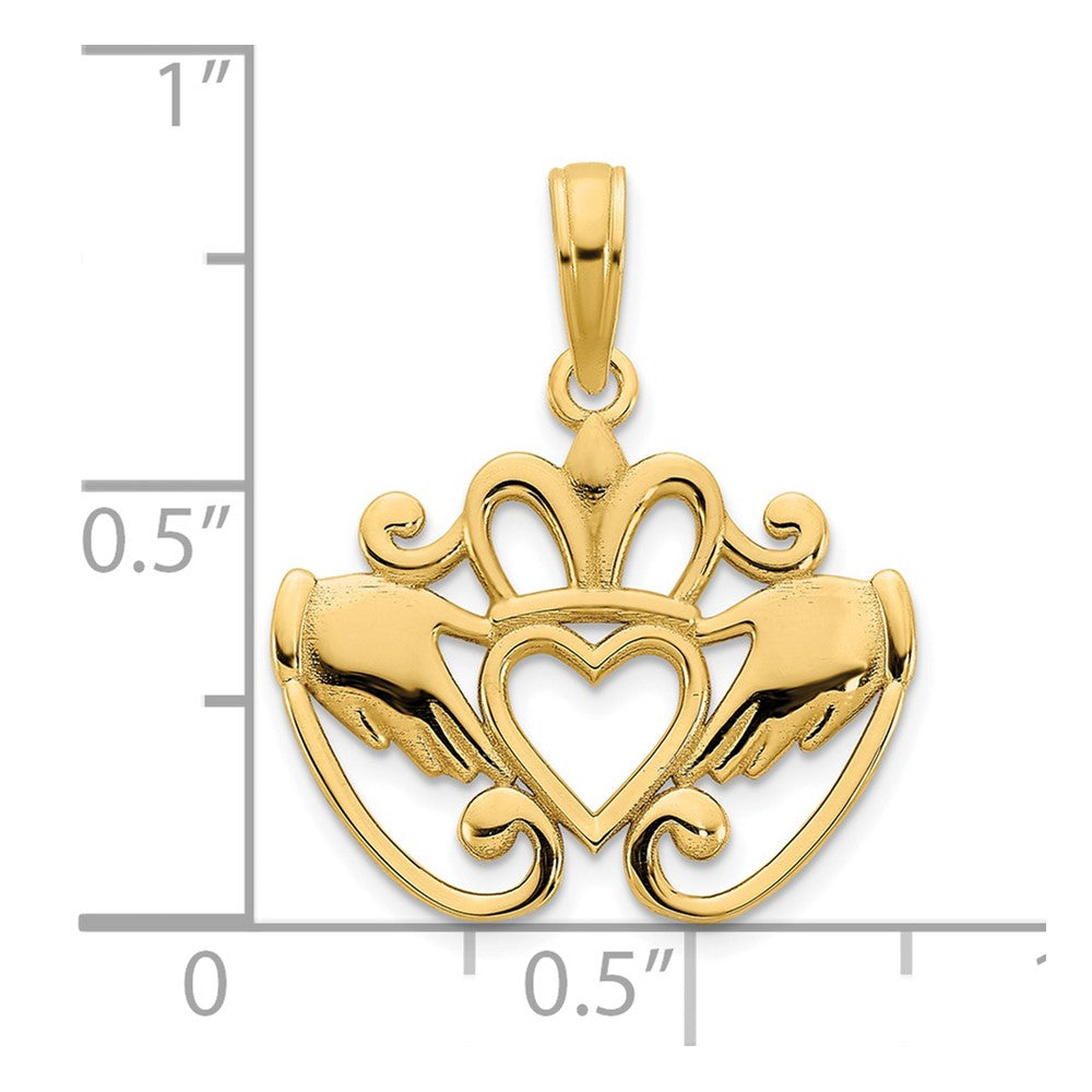 Charlie & Co Jewelry | 14k Fancy Claddagh Pendant - Model D5011