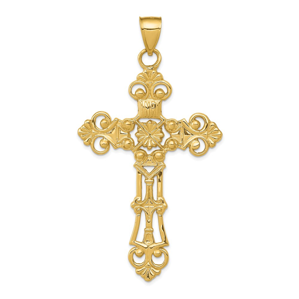 Charlie & Co Jewelry | 14k Fleur De Lis Large Cross Pendant - Model D503