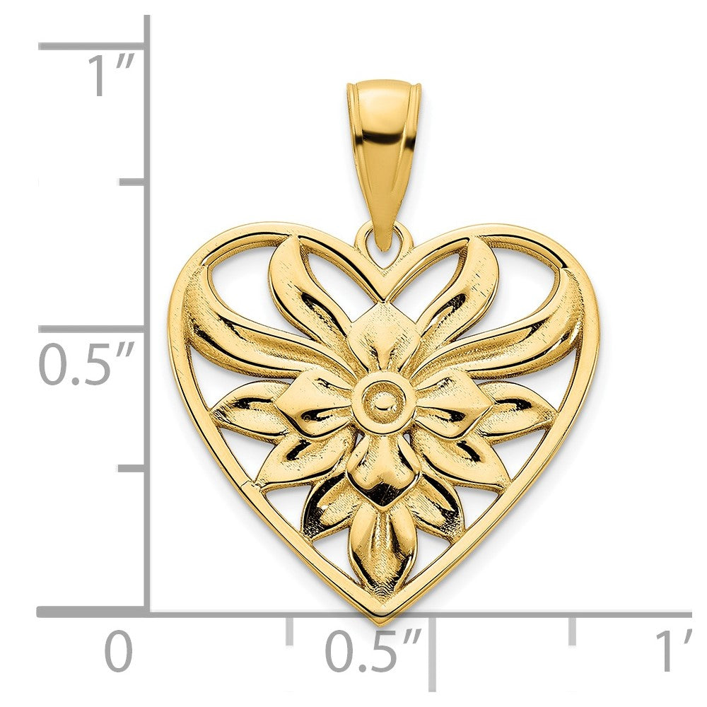 Charlie & Co Jewelry | 14ky Fancy Heart Pendant - Model D5035