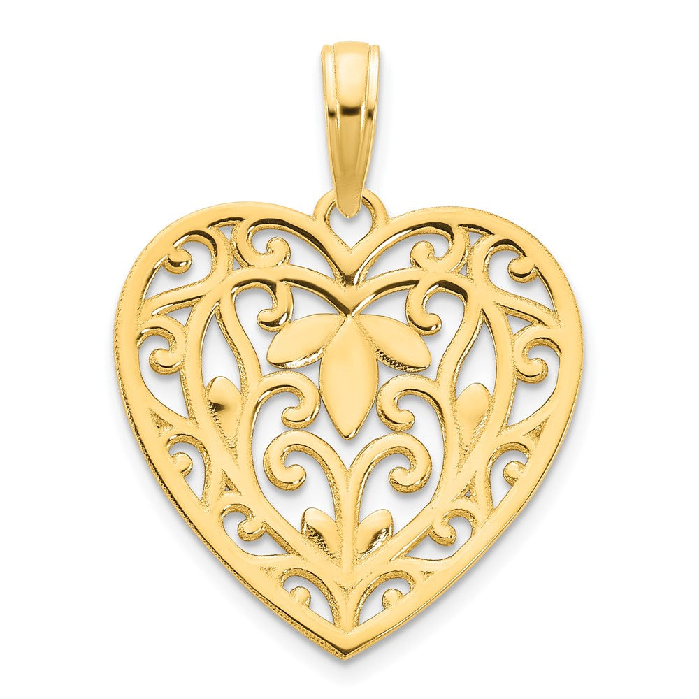 Charlie & Co Jewelry | 14ky Fancy Heart Pendant - Model D5036
