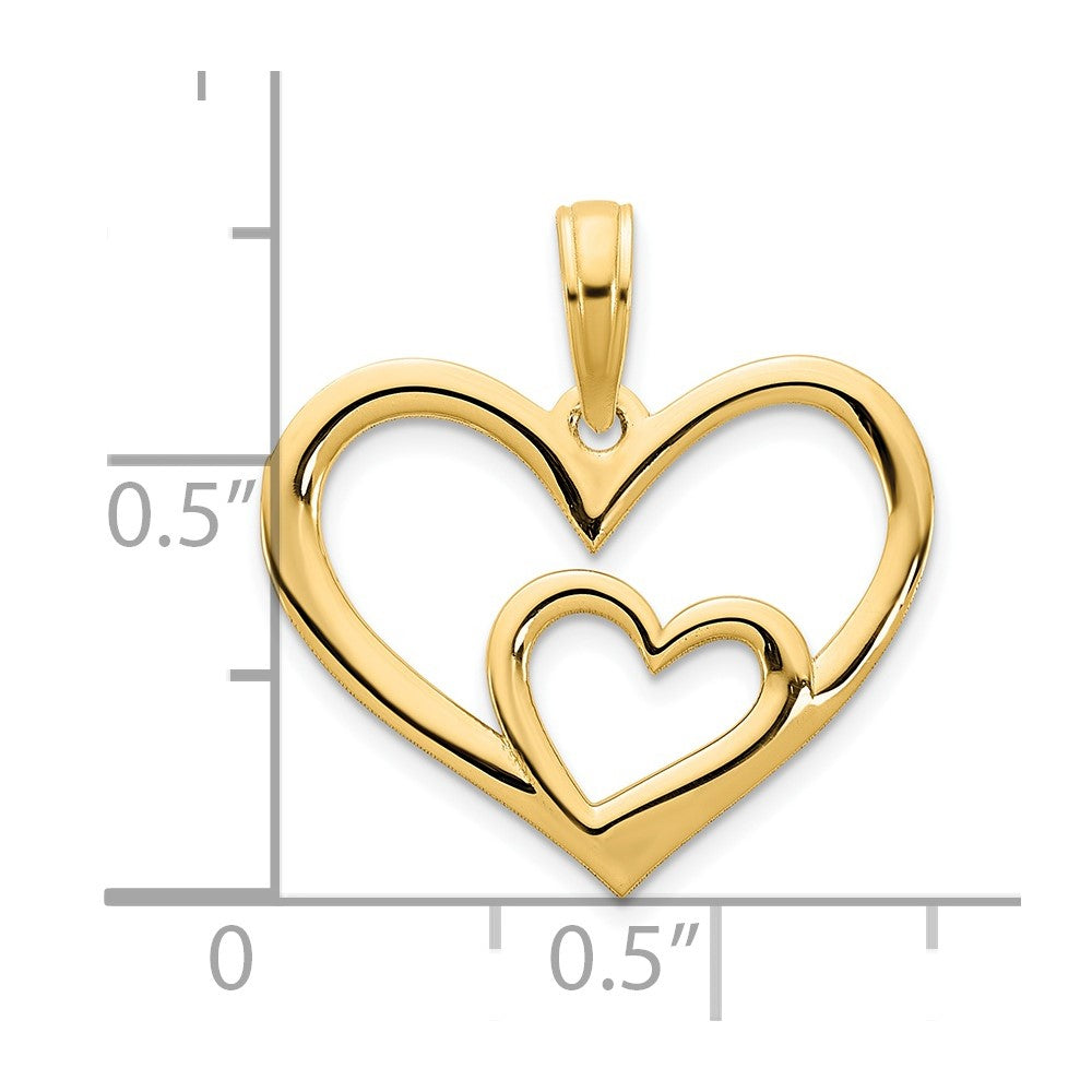 Charlie & Co Jewelry | 14ky Heart In A Heart Pendant - Model D5045