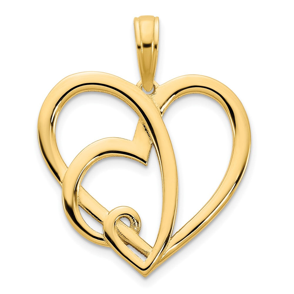 Charlie & Co Jewelry | 14k  Heart In A Heart Pendant - Model D5048