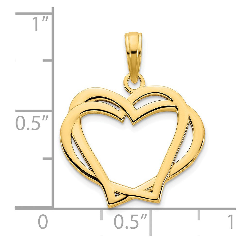 Charlie & Co Jewelry | 14k  Heart In A Heart Pendant - Model D5058