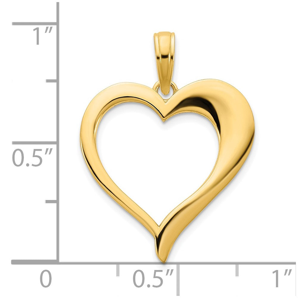 Charlie & Co Jewelry | 14k  Open Heart Pendant - Model D5059