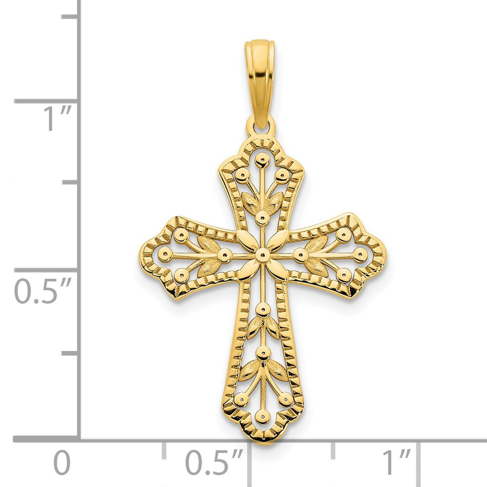 Charlie & Co Jewelry | 14ky Fancy Cross Pendant - Model D5069