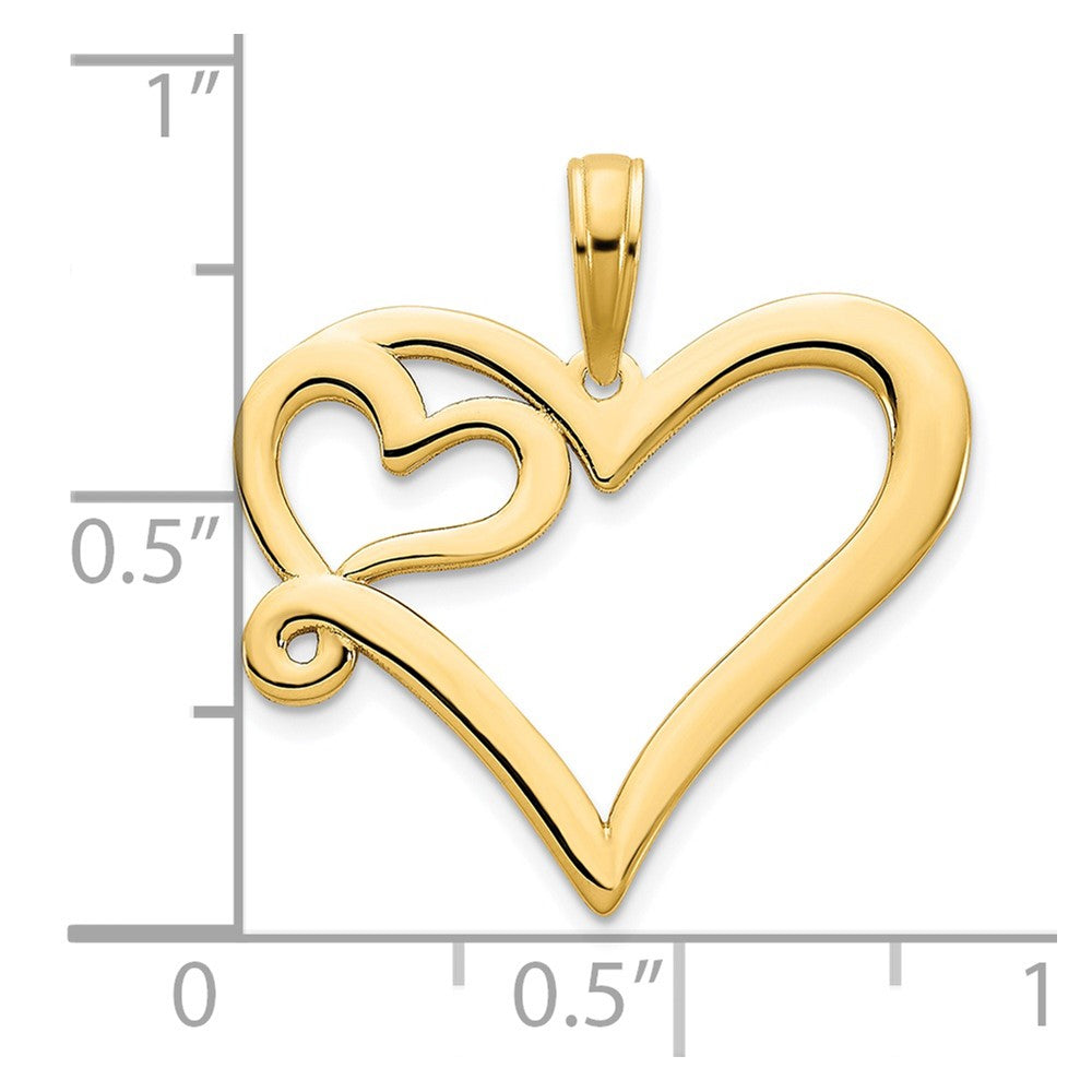 Charlie & Co Jewelry | 14ky Heart In A Heart Pendant - Model D5074