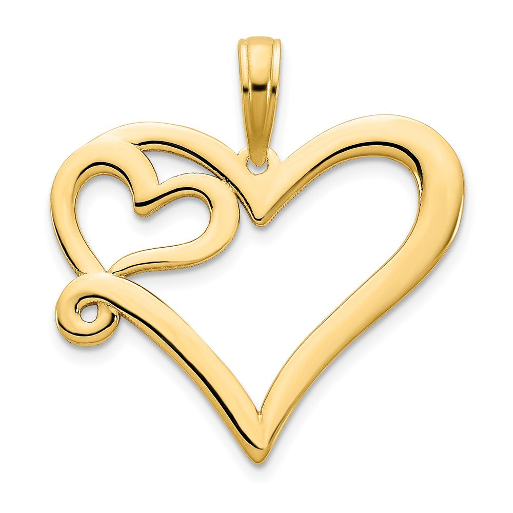 Charlie & Co Jewelry | 14ky Heart In A Heart Pendant - Model D5074