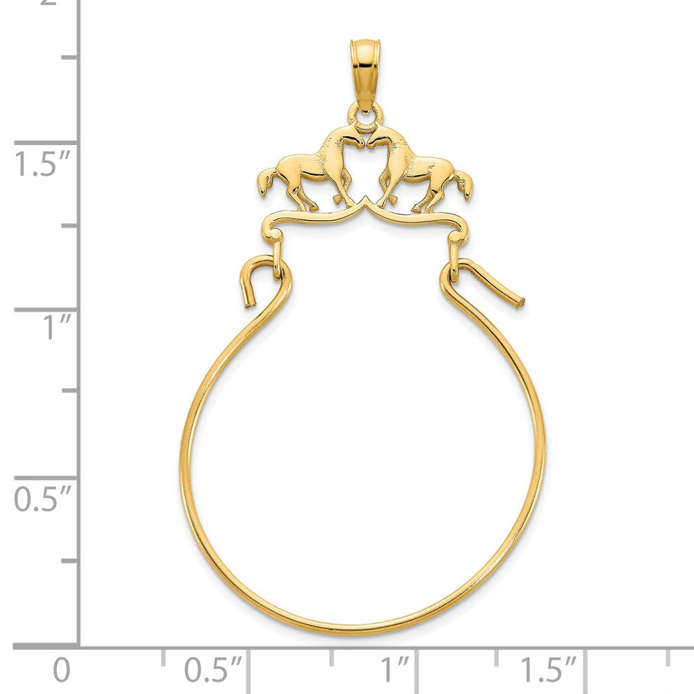 Charlie & Co Jewelry | 14k Horse Charm Holder Pendant - Model D5095
