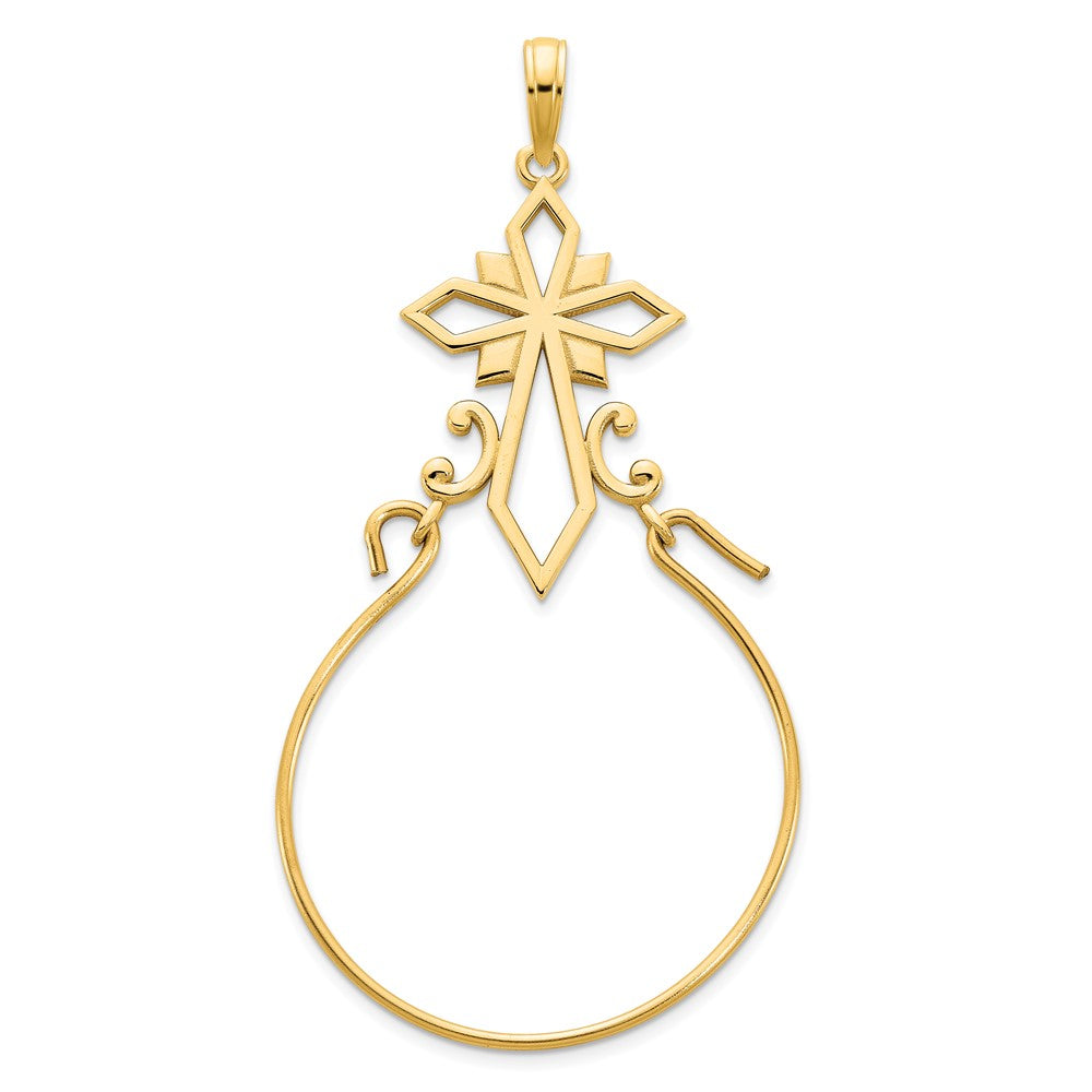 Charlie & Co Jewelry | 14k Fancy Cross Charm Holder Pendant - Model D5147