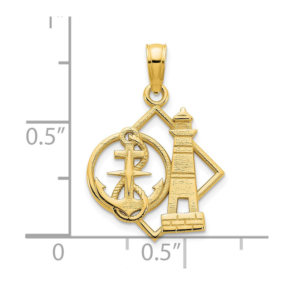 Charlie & Co Jewelry | 14ky Lighthouse And Anchor Charm - Model D5233