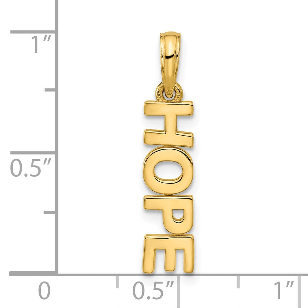 Charlie & Co Jewelry | 14k Polished Hope Pendant - Model D5329