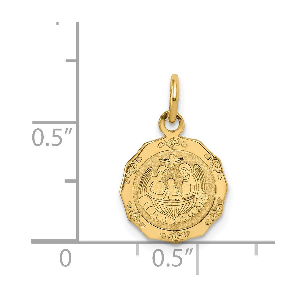 Charlie & Co Jewelry | 14k Baptism Spanish Recuerdo Del Bautismo On Back Charm - Model D535