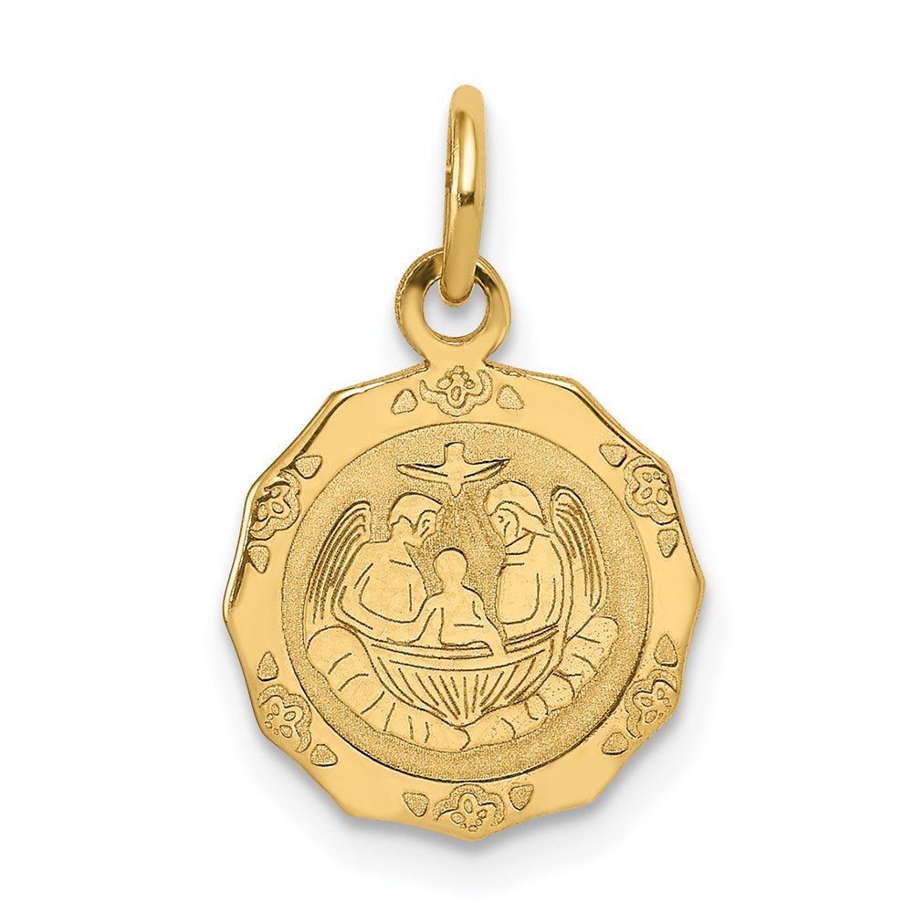 Charlie & Co Jewelry | 14k Baptism Spanish Recuerdo Del Bautismo On Back Charm - Model D535