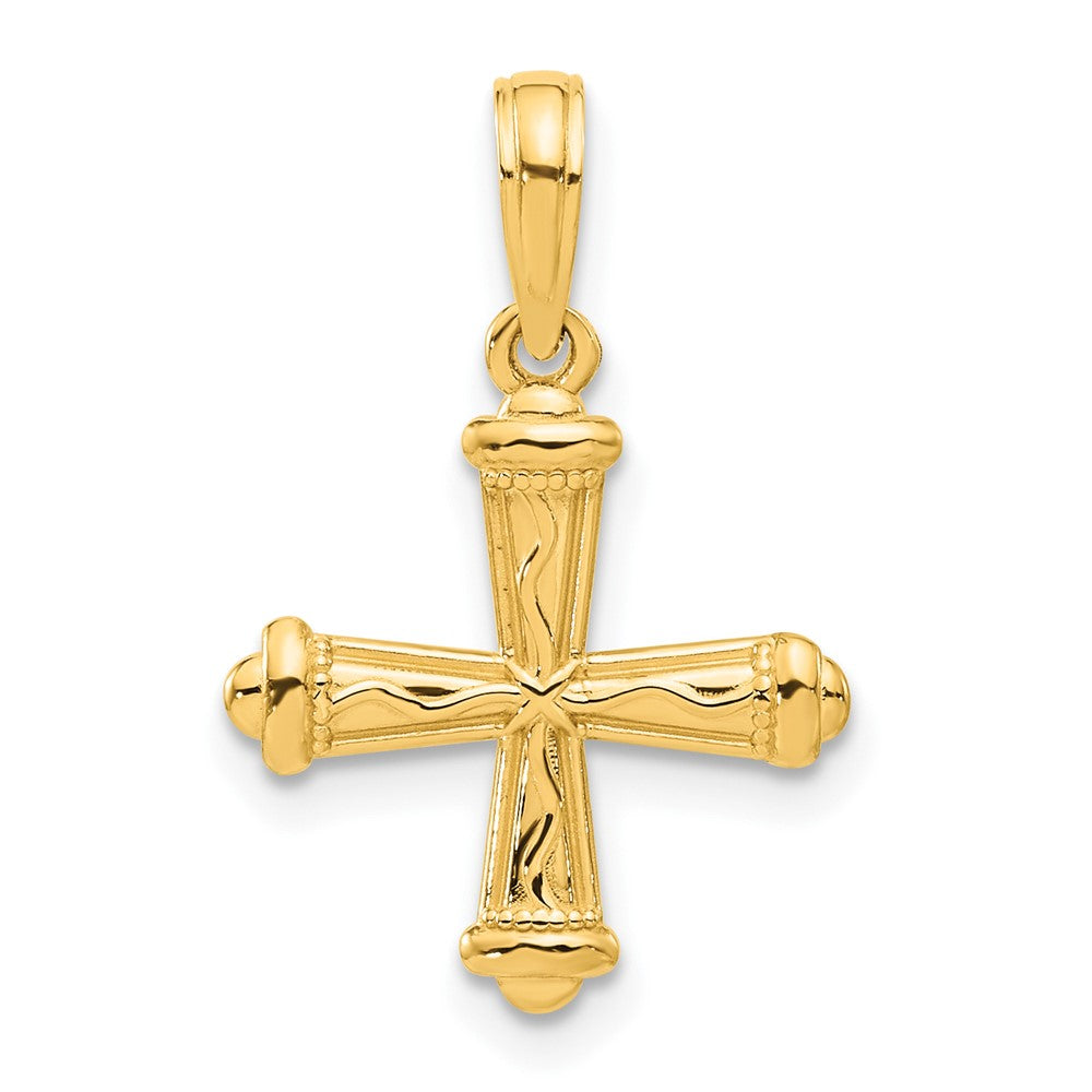 Charlie & Co Jewelry | 14k Polished And Texture Cross Pendant - Model D5364