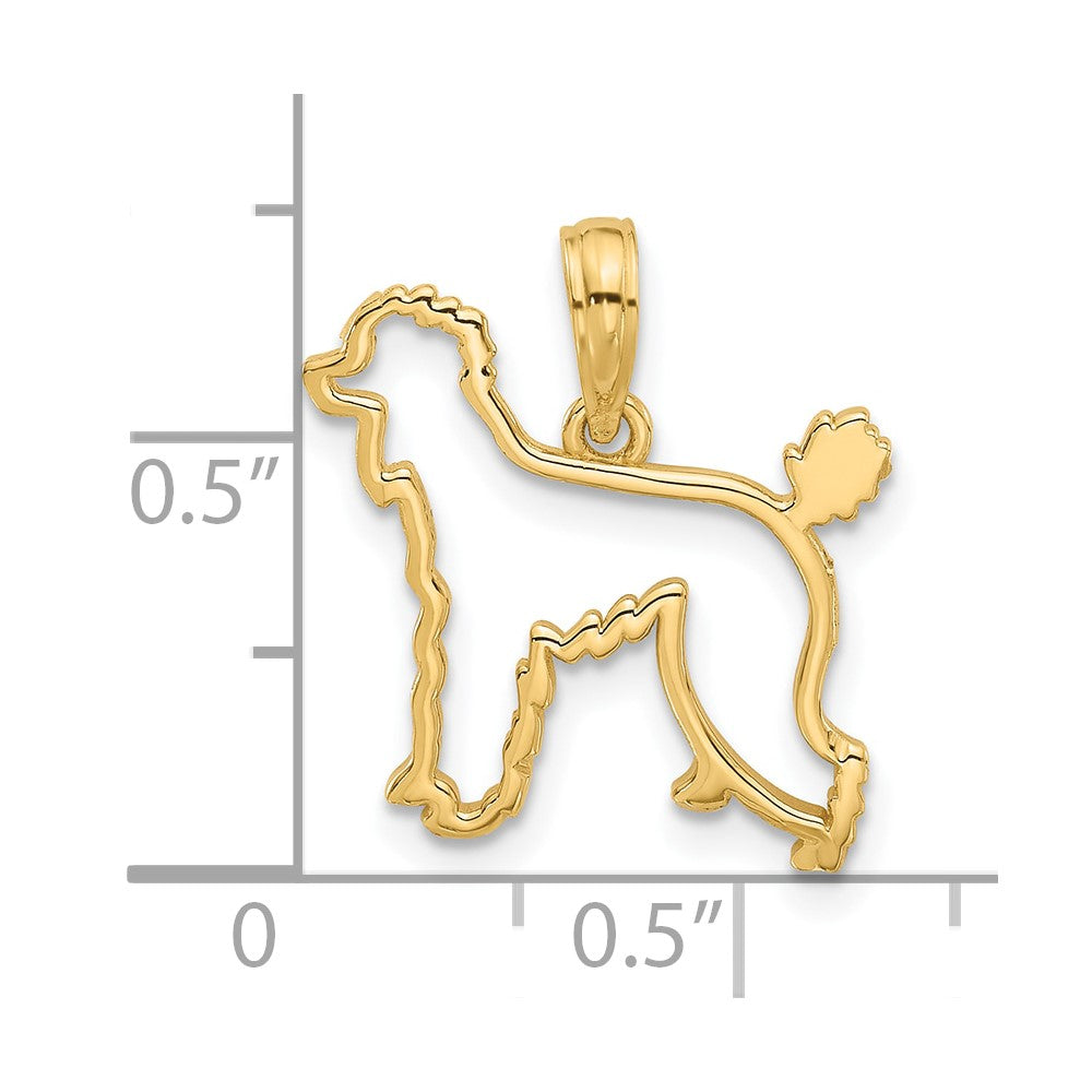 Charlie & Co Jewelry | 14k Polished Poodle Dog Outline Charm - Model D5369