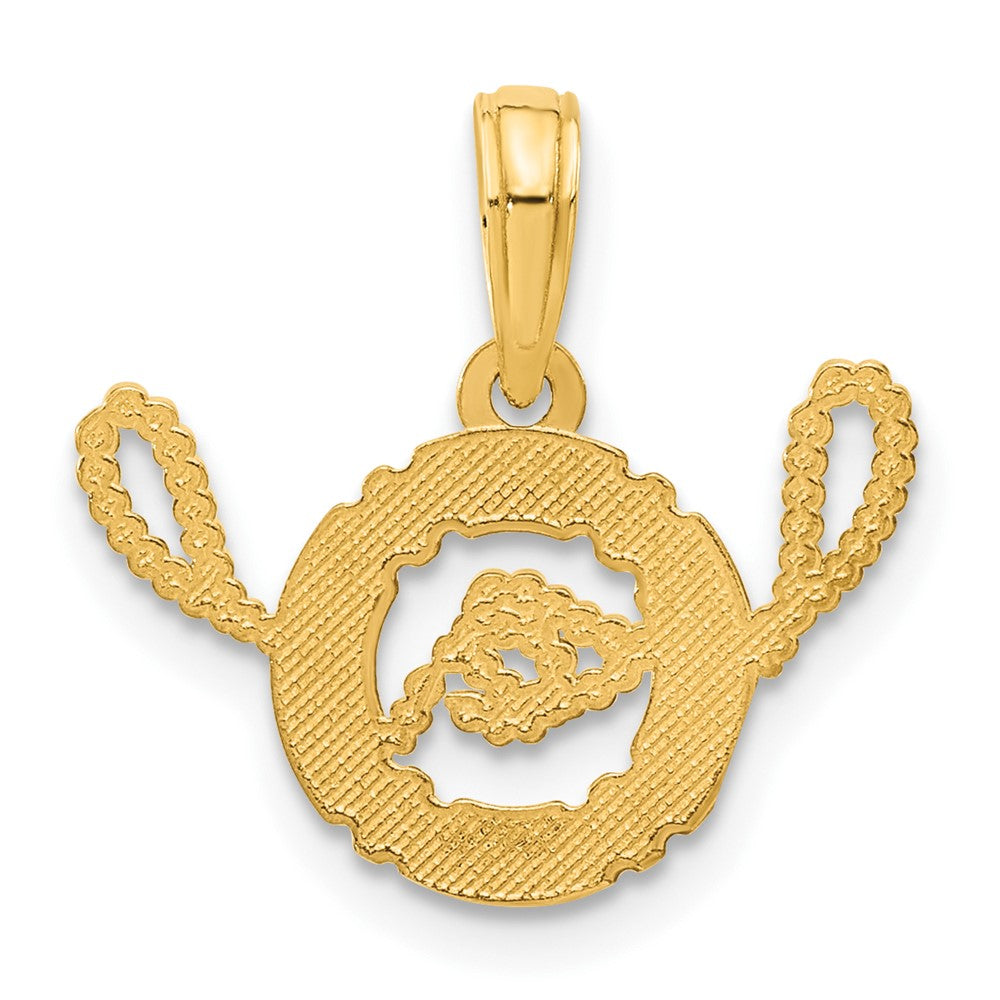 Charlie & Co Jewelry | 14k Polished Life Preserver With Rope Pendant - Model D5372
