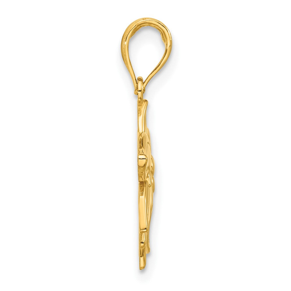 Charlie & Co Jewelry | 14k Polished Poinsettia Floral Pendant - Model D5373