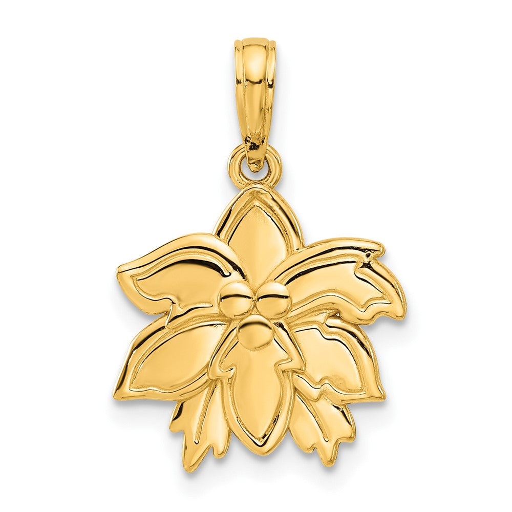 Charlie & Co Jewelry | 14k Polished Poinsettia Floral Pendant - Model D5373