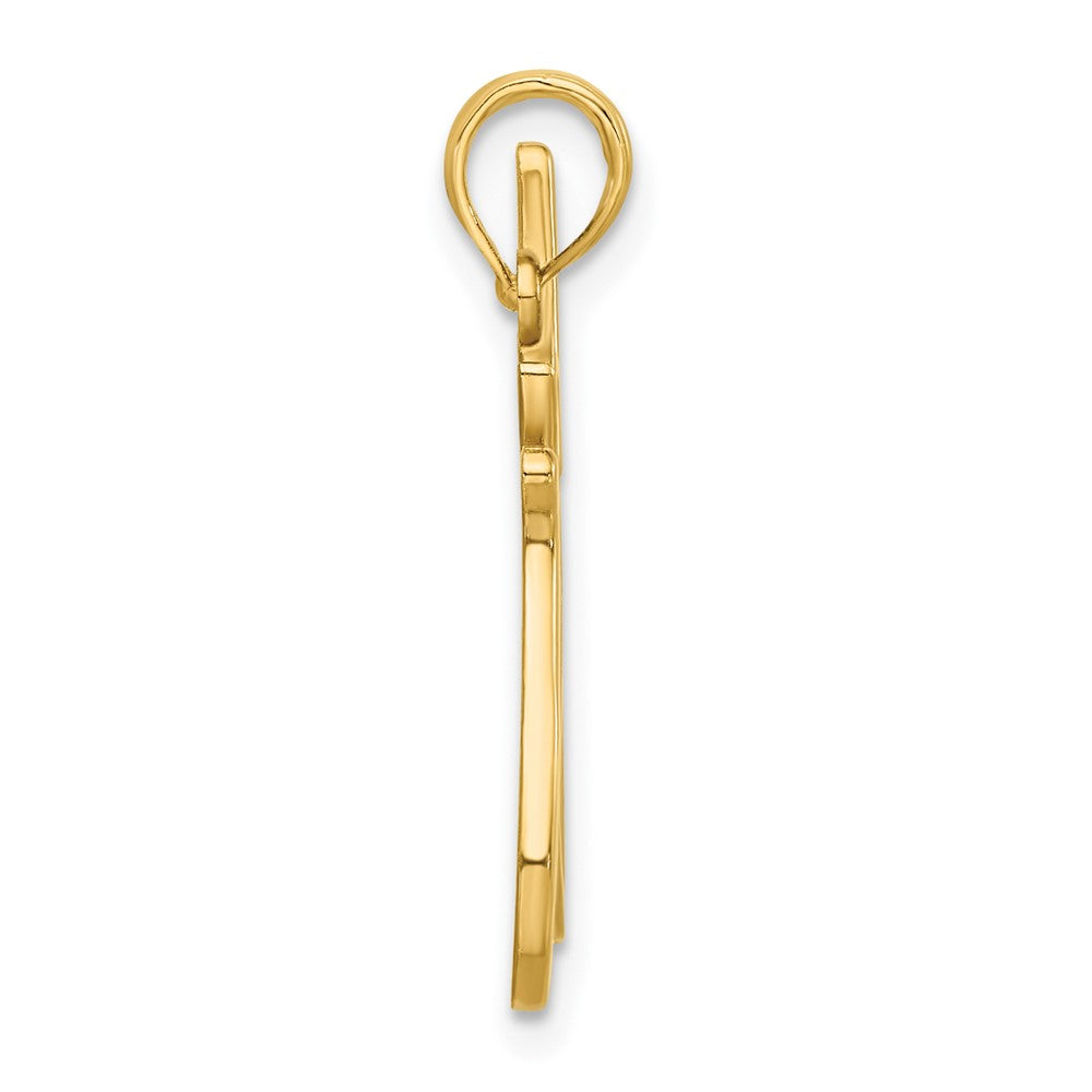 Charlie & Co Jewelry | 14k Polished Cat Reaching Pendant - Model D5382
