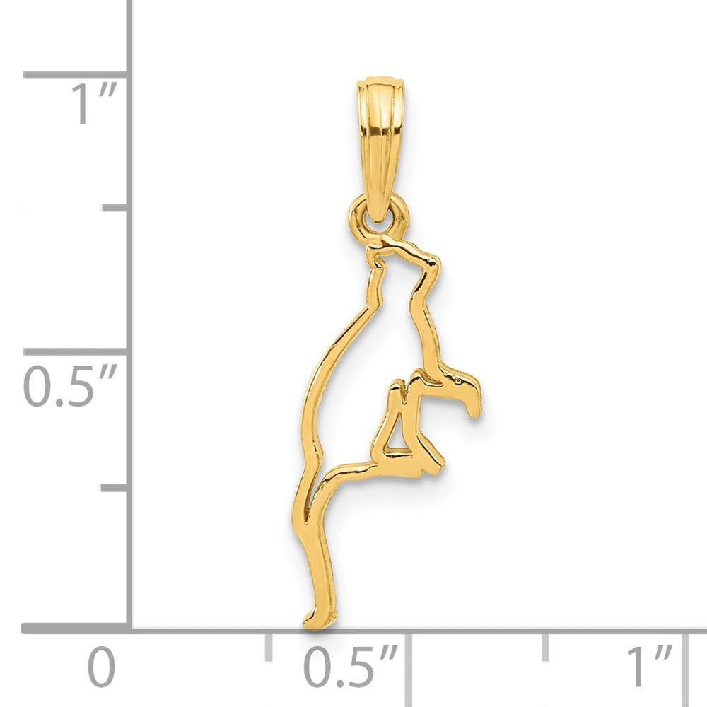 Charlie & Co Jewelry | 14k Polished Cat Sitting Pendant - Model D5393