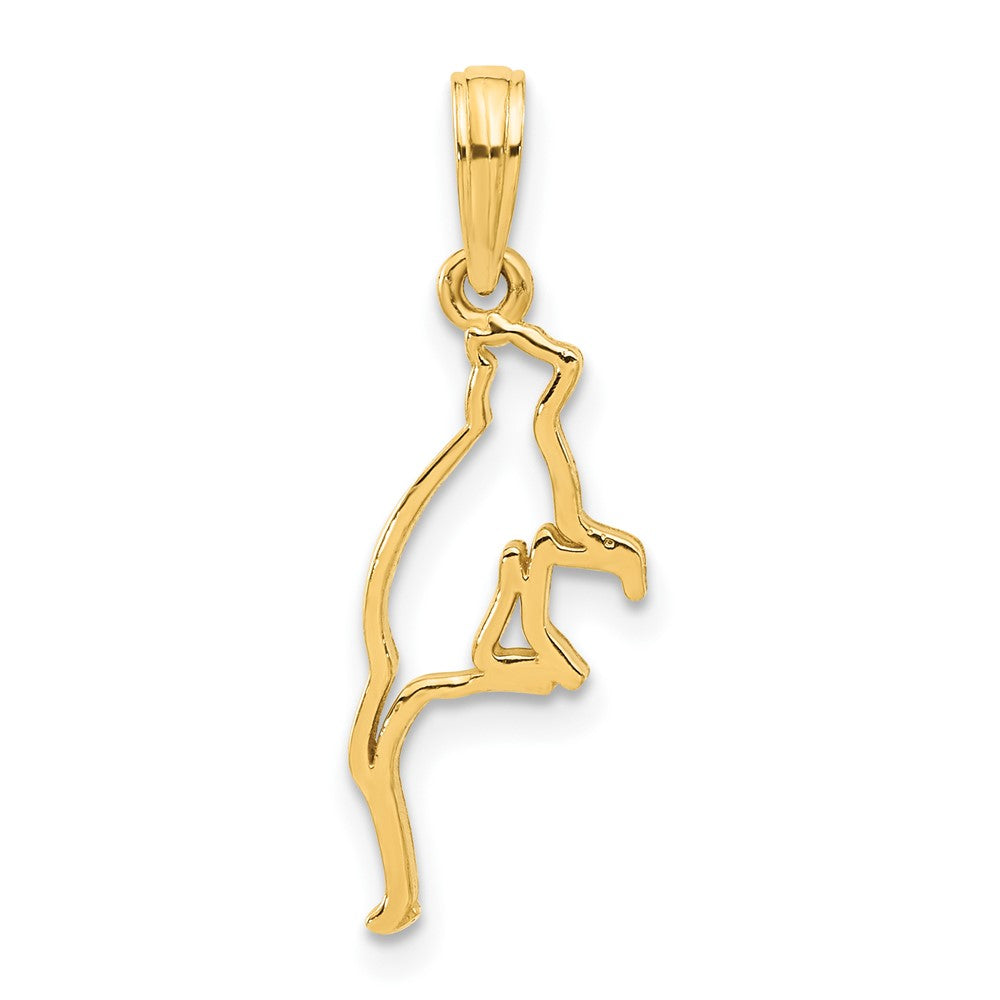Charlie & Co Jewelry | 14k Polished Cat Sitting Pendant - Model D5393