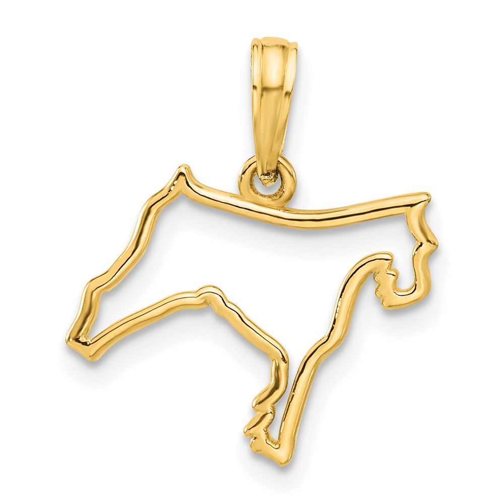 Charlie & Co Jewelry | 14k Polished Dog Outline Pendant - Model D5426