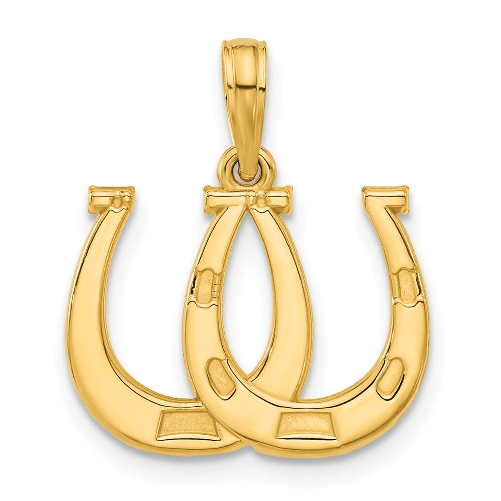 Charlie & Co Jewelry | 14k Polished Double Horseshoe Pendant - Model D5439