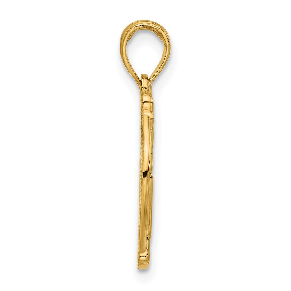 Charlie & Co Jewelry | 14k Polished Hand Gesture In Circle Charm - Model D5475