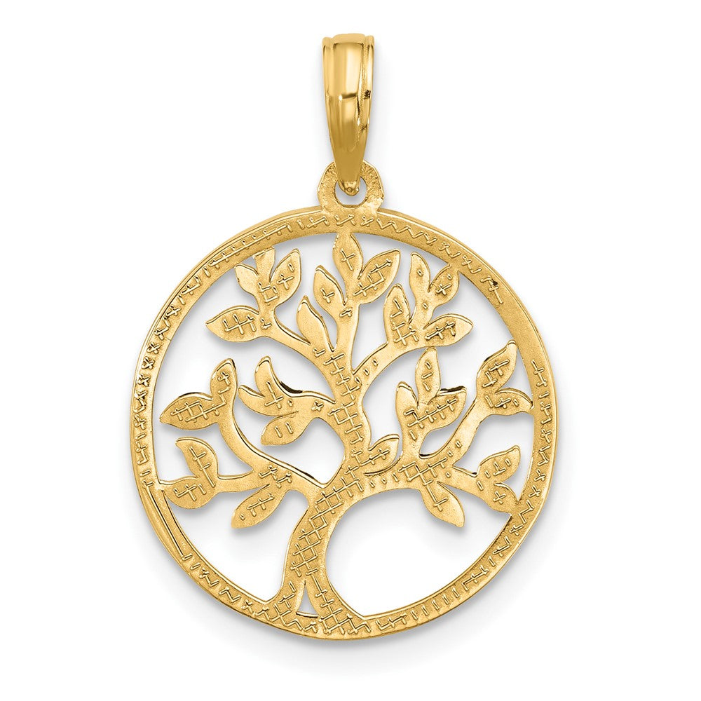 Charlie & Co Jewelry | 14k Polished  Circle With Tree Charm - Model D5512
