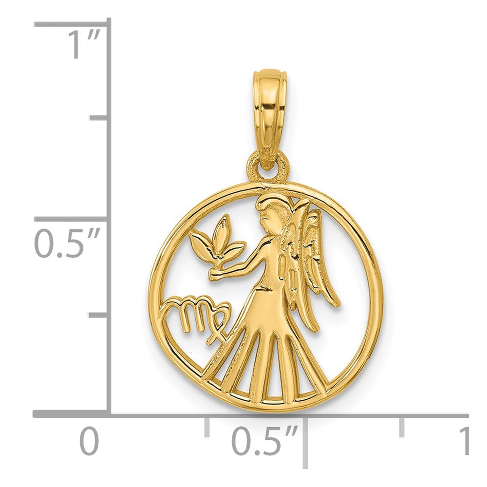 Charlie & Co Jewelry | 14k Polished Round Virgo Pendant - Model D5522
