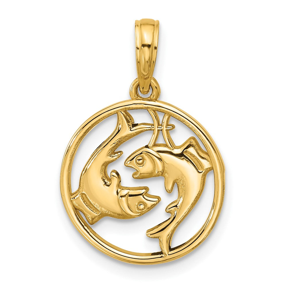 Charlie & Co Jewelry | 14k Polished Round Pisces Pendant - Model D5523
