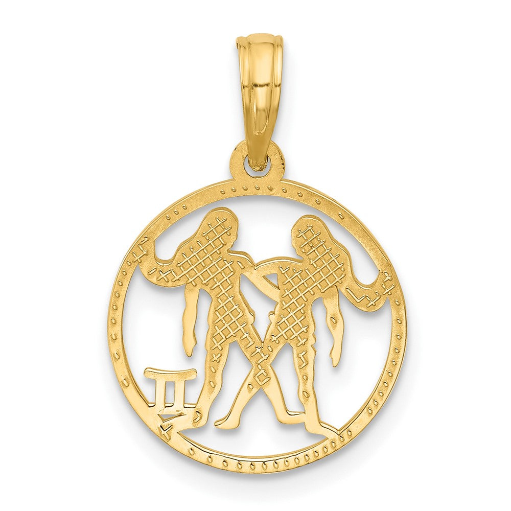 Charlie & Co Jewelry | 14k Polished Round Gemini Pendant - Model D5524