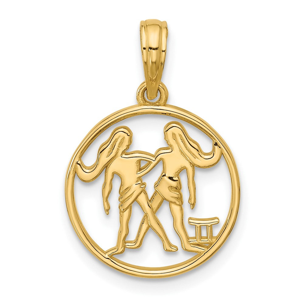 Charlie & Co Jewelry | 14k Polished Round Gemini Pendant - Model D5524