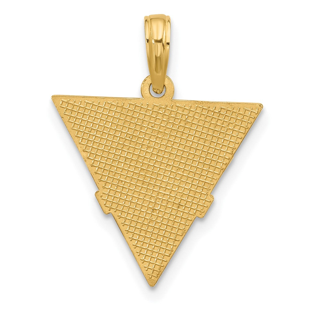 Charlie & Co Jewelry | 14k Polished Triangle Caduceus Charm - Model D5527
