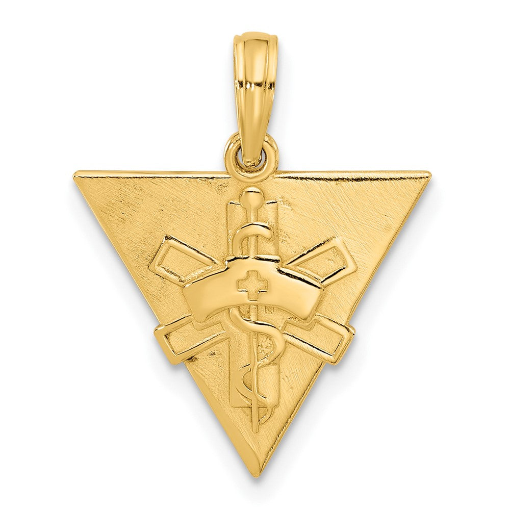 Charlie & Co Jewelry | 14k Polished Triangle Caduceus Charm - Model D5527
